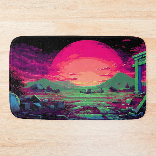 Item preview, Neon Retro Pixel Art 8Bit Illustration Aesthetic Landscapes  designed and sold by ART ATTACK ZONE.