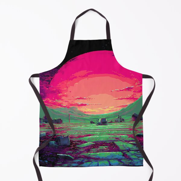 Item preview, Neon Retro Pixel Art 8Bit Illustration Aesthetic Landscapes designed and sold by ART ATTACK ZONE.