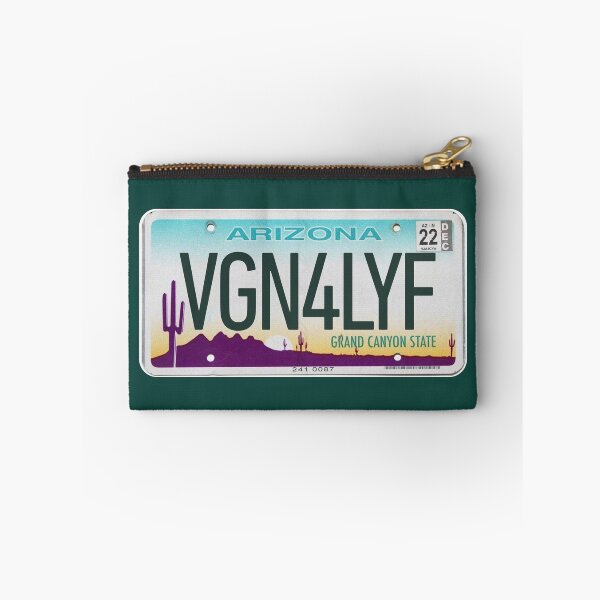 Item preview, Vegan For Life Arizona License Plate designed and sold by coodoosandco.