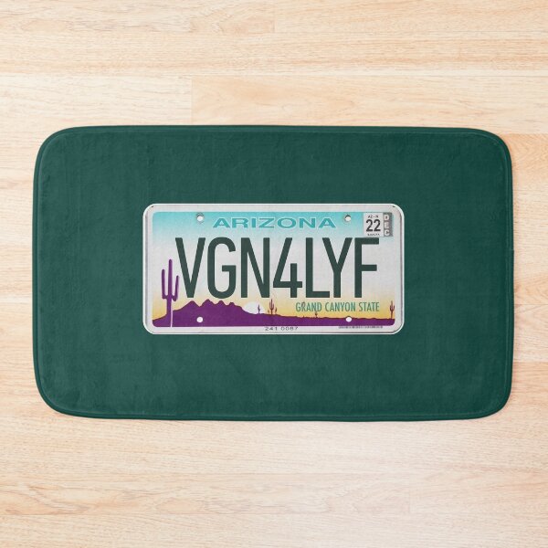 Item preview, Vegan For Life Arizona License Plate designed and sold by coodoosandco.