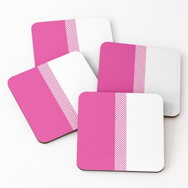 Item preview, 60's, 70's, 80's, Retro Pink and White Colorblock Checkerboard Stripe designed and sold by MellowCat.