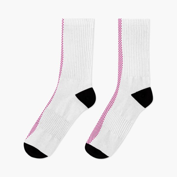 Item preview, 60's, 70's, 80's, Retro Pink and White Colorblock Checkerboard Stripe designed and sold by MellowCat.