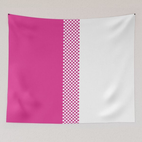 Item preview, 60's, 70's, 80's, Retro Pink and White Colorblock Checkerboard Stripe designed and sold by MellowCat.