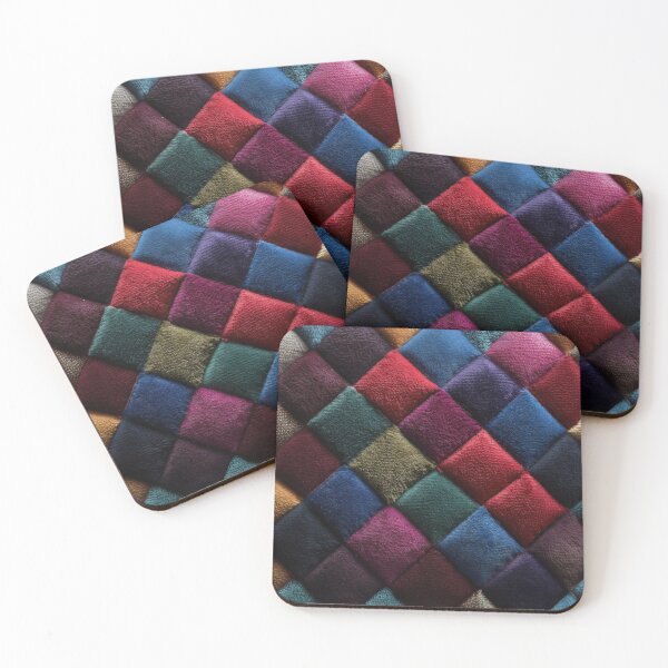 Item preview, Colorful Velvet Patchwork Texture Pattern designed and sold by SurfaceCraft Studio.