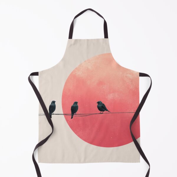 Item preview, Birds sit on wire near big circle designed and sold by anytka.