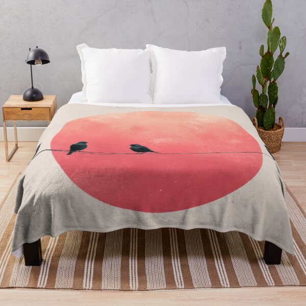 Item preview, Birds sit on wire near big circle designed and sold by anytka.