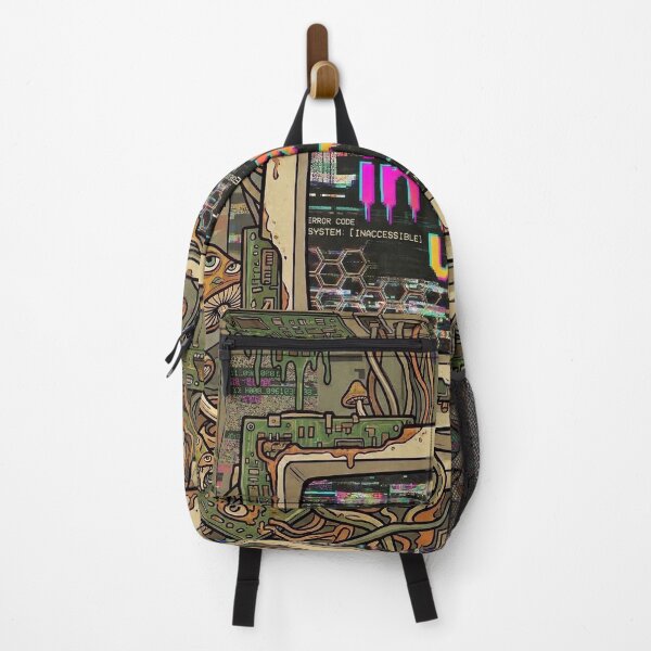 Item preview, Vintage Ornate Social Battery - Critically Low - Psychedelic Art Nouveau Illustration designed and sold by Neon & Neurosis.
