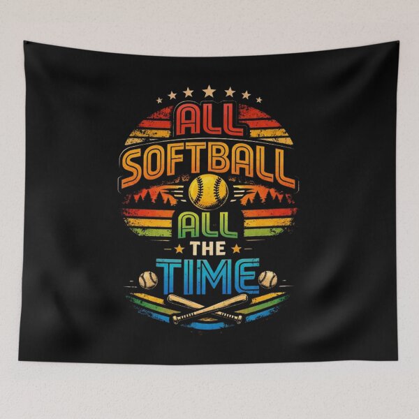Item preview, All Softball All The Time Game Day Matching Group designed and sold by BHMARTS.