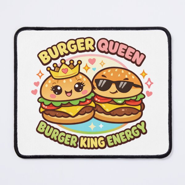 Item preview, Burger Queen Energy – Funny Fast Food Parody Burger Humor Design designed and sold by rushaib.