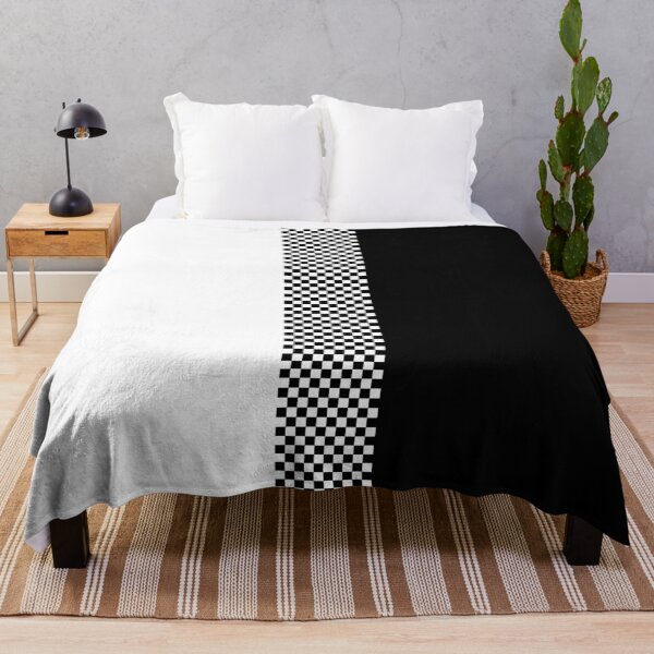Item preview, 60's, 70's, 80's, Retro Black and White Colorblock Checkerboard Stripe designed and sold by MellowCat.