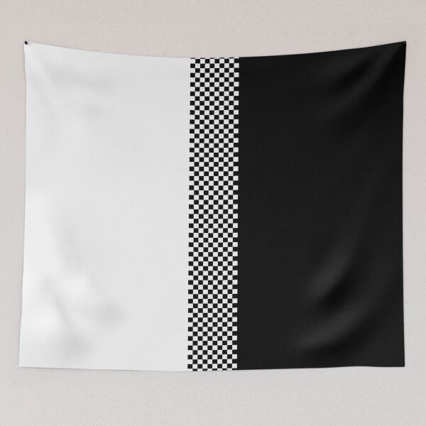Item preview, 60's, 70's, 80's, Retro Black and White Colorblock Checkerboard Stripe designed and sold by MellowCat.