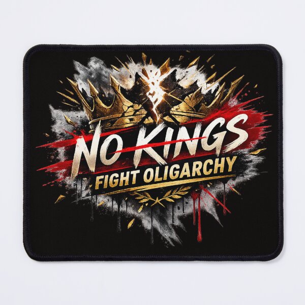 Item preview, No Kings – Fight Oligarchy | Rebel Street Art Crown Design designed and sold by FrameFlow.