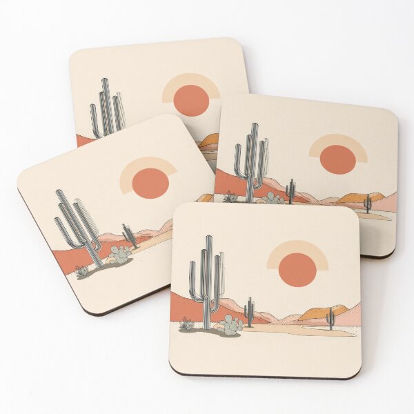 Item preview, Desert landscape with cacti and sun designed and sold by anytka.
