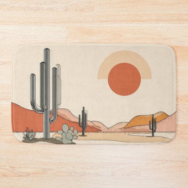 Item preview, Desert landscape with cacti and sun designed and sold by anytka.