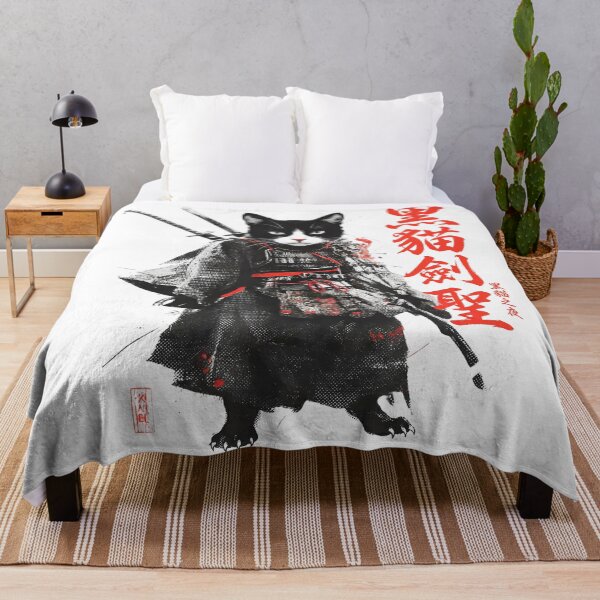 Item preview, Samurai Tuxedo Cat - Kensei Warrior Japanese Ink Art designed and sold by Bongocomic.
