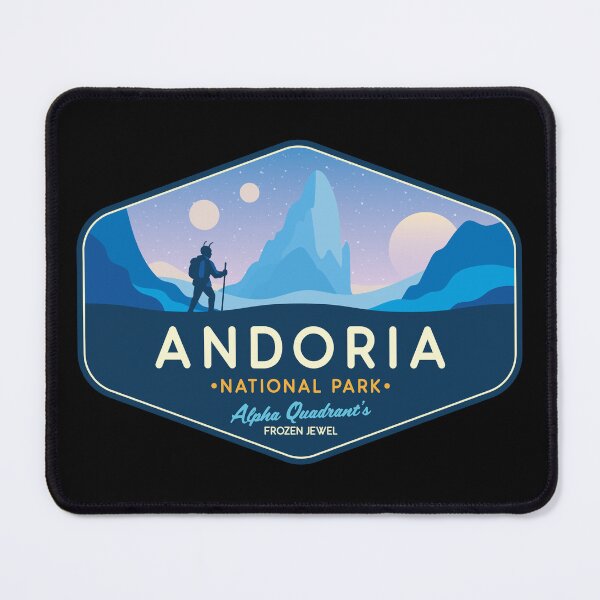 Item preview, Andoria Ice World Retro Sci-Fi Park Badge designed and sold by magrodanny.