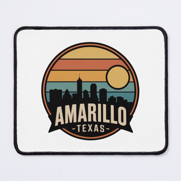 Item preview, Amarillo Texas Retro Sunset Skyline: Vintage City Badge Design designed and sold by CircinusStore.