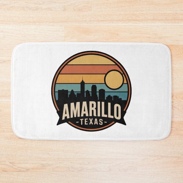 Item preview, Amarillo Texas Retro Sunset Skyline: Vintage City Badge Design designed and sold by CircinusStore.