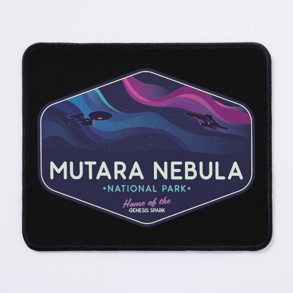 Item preview, Mutara Nebula Retro Sci-Fi Space Badge designed and sold by magrodanny.