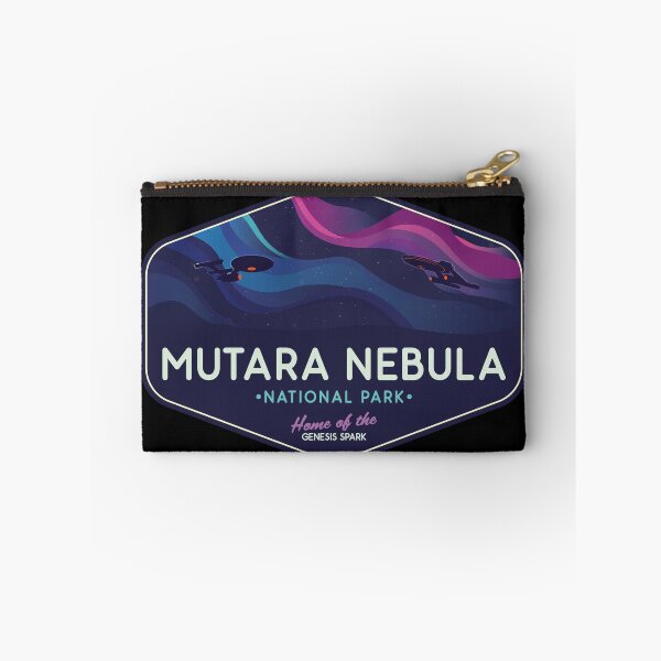 Item preview, Mutara Nebula Retro Sci-Fi Space Badge designed and sold by magrodanny.