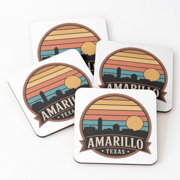 Item preview, Amarillo Texas Retro Sunset Skyline: Vintage City designed and sold by CircinusStore.