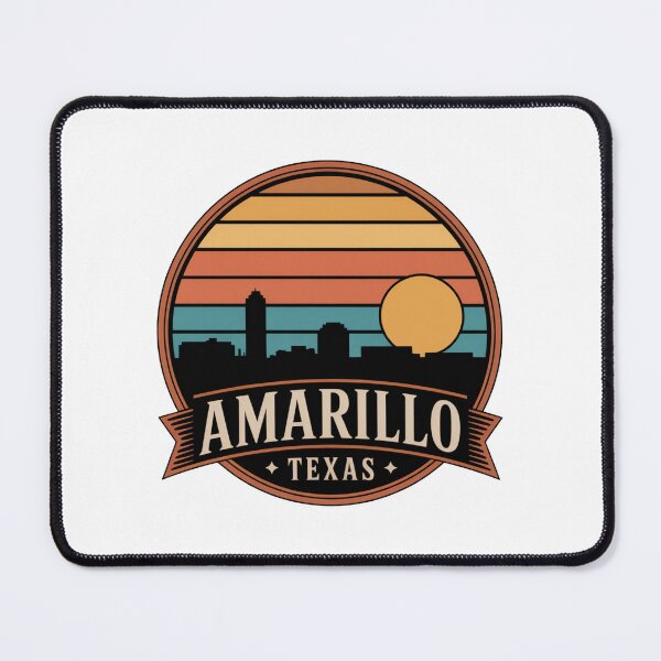 Item preview, Amarillo Texas Retro Sunset Skyline: Vintage City designed and sold by CircinusStore.