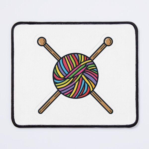 Item preview, Knitting Needles Colorful Yarn Cozy Craft Lover Sticker designed and sold by NeonNerdStudio.