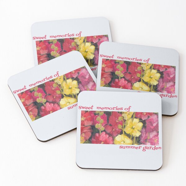 Item preview, Sweet Memories of Summer Garden - Hollyhocks designed and sold by JurateArt-DK.