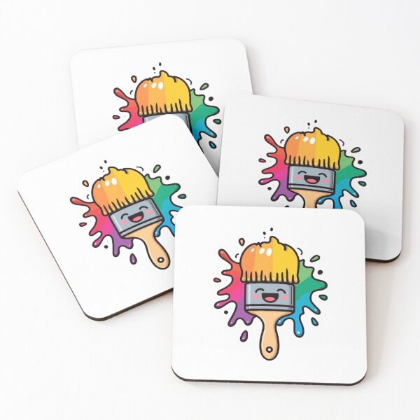 Item preview, Happy Paintbrush Art Lover Creative Artist Sticker designed and sold by NeonNerd Studio.