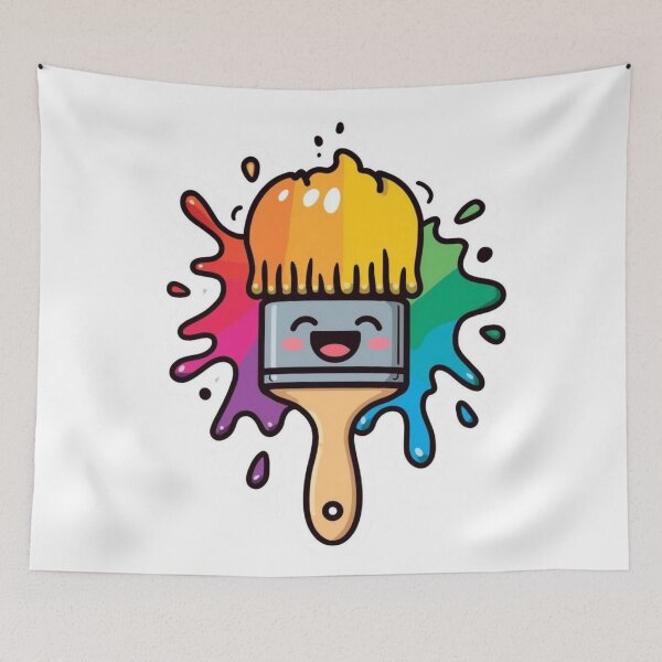 Item preview, Happy Paintbrush Art Lover Creative Artist Sticker designed and sold by NeonNerdStudio.