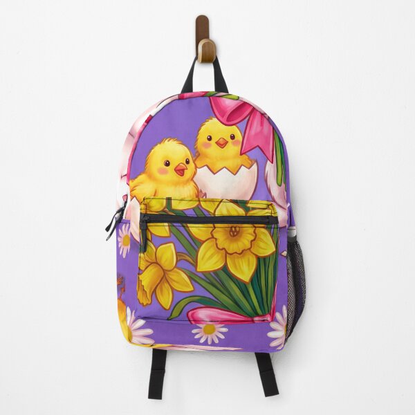 Item preview, Cute Easter Bunny Holding Spring Daffodils with Hatching Chicks designed and sold by MaisonMaroMara.