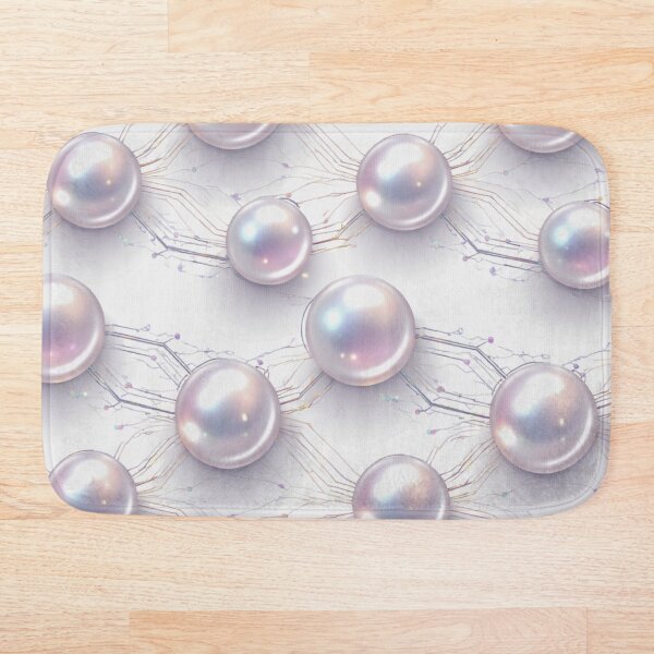 Aperçu de l'œuvre Iridescent Pearl Tech Network Pattern créée et vendue par QuantumOasis.