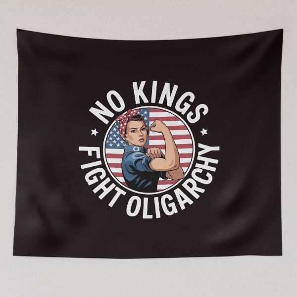 Item preview, No Kings Fight Oligarchy – Feminist Political Protest Since 1776 designed and sold by Redgiant87x.