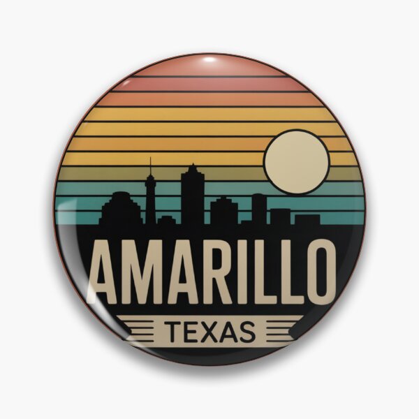 Item preview, Amarillo Texas Sunset Skyline: Vintage City Design designed and sold by CircinusStore.