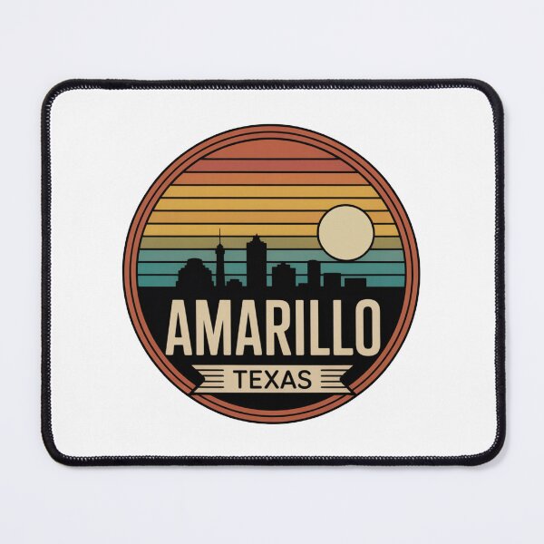 Item preview, Amarillo Texas Sunset Skyline: Vintage City Design designed and sold by CircinusStore.