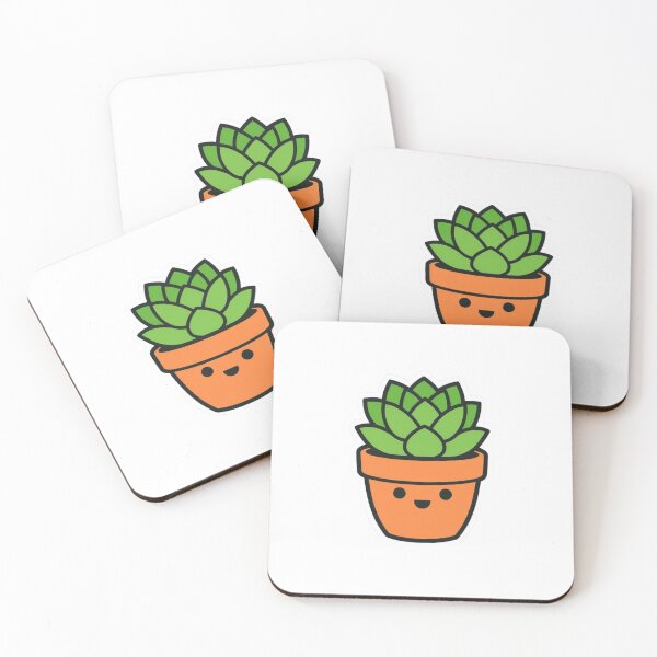 Item preview, Happy Smiling Succulent Plant Lover Garden Sticker designed and sold by NeonNerd Studio.