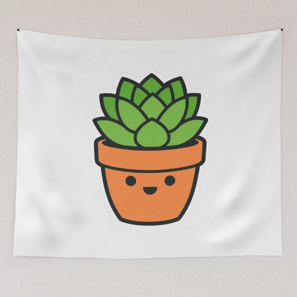 Item preview, Happy Smiling Succulent Plant Lover Garden Sticker designed and sold by NeonNerdStudio.