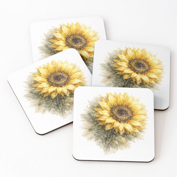 Item preview, Vibrant Sunflower – Semi-Realistic Painterly Floral Design designed and sold by SoftMuse Designs.