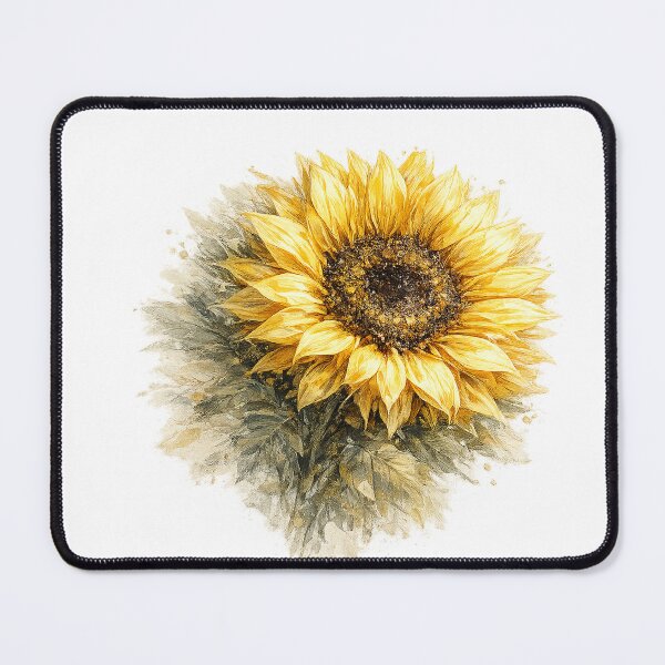 Item preview, Vibrant Sunflower – Semi-Realistic Painterly Floral Design designed and sold by SoftMuse Designs.