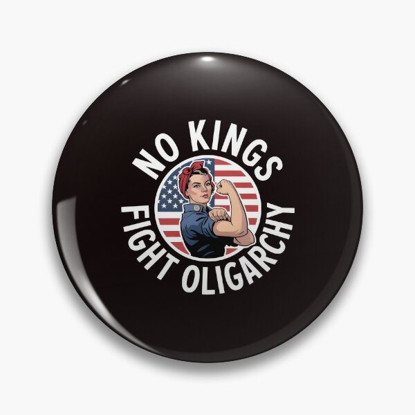Item preview, No Kings Fight Oligarchy – Patriot Protest Political Statement designed and sold by Redgiant87x.