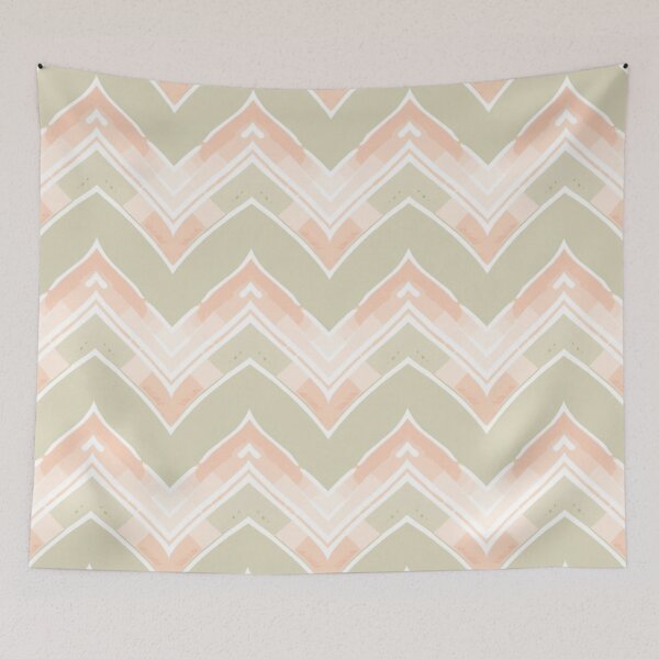 Item preview, Sage Green Blush Pink and White Chevron Pattern designed and sold by burbankdesigns.