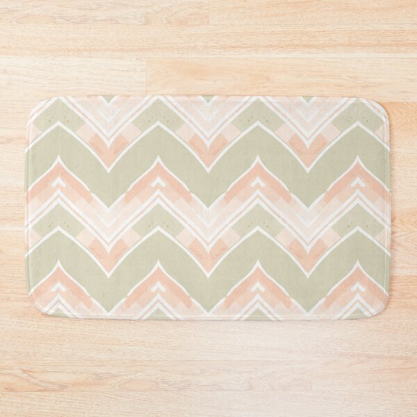 Item preview, Sage Green Blush Pink and White Chevron Pattern designed and sold by burbankdesigns.