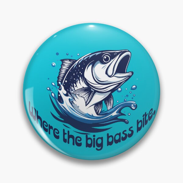 Item preview, Where the big bass bite fishing decal designed and sold by Art-Horizon.