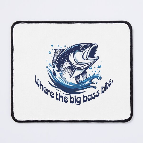 Item preview, Where the big bass bite fishing decal designed and sold by Art-Horizon.