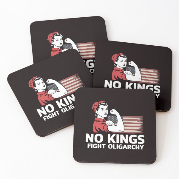 Item preview, No Kings Fight Oligarchy – Political Feminist Patriot Protest Design designed and sold by Redgiant87x.