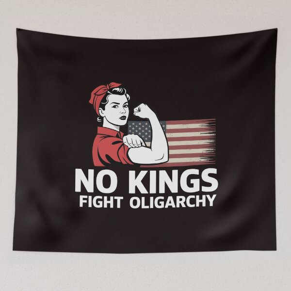 Item preview, No Kings Fight Oligarchy – Political Feminist Patriot Protest Design designed and sold by Redgiant87x.