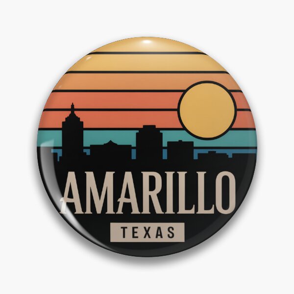 Item preview, Amarillo Texas: Sunset Vintage Skyline designed and sold by CircinusStore.