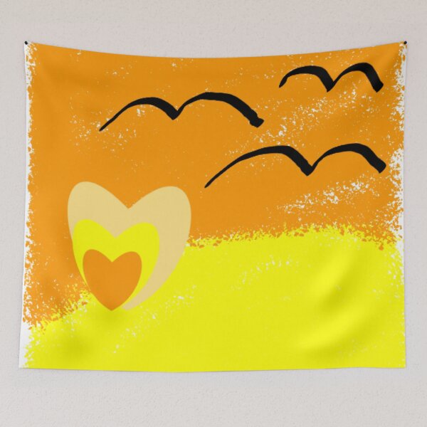 Item preview, SUNSET HEARTS AND BIRDS designed and sold by PAS.