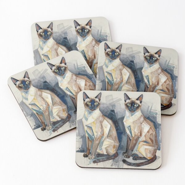 Item preview, Siamese Cubist Cats designed and sold by David Bath.