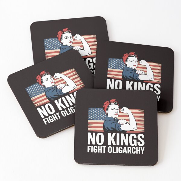Item preview, No Kings Fight Oligarchy – Since 1776 Political Protest Quote designed and sold by Redgiant87x.